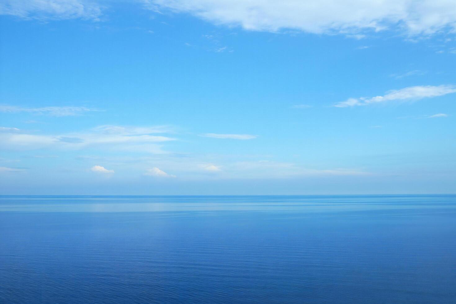 Beach Background Serene Ocean Vista Tranquil Blue Water Under a Summer Sky with Few Clouds photo