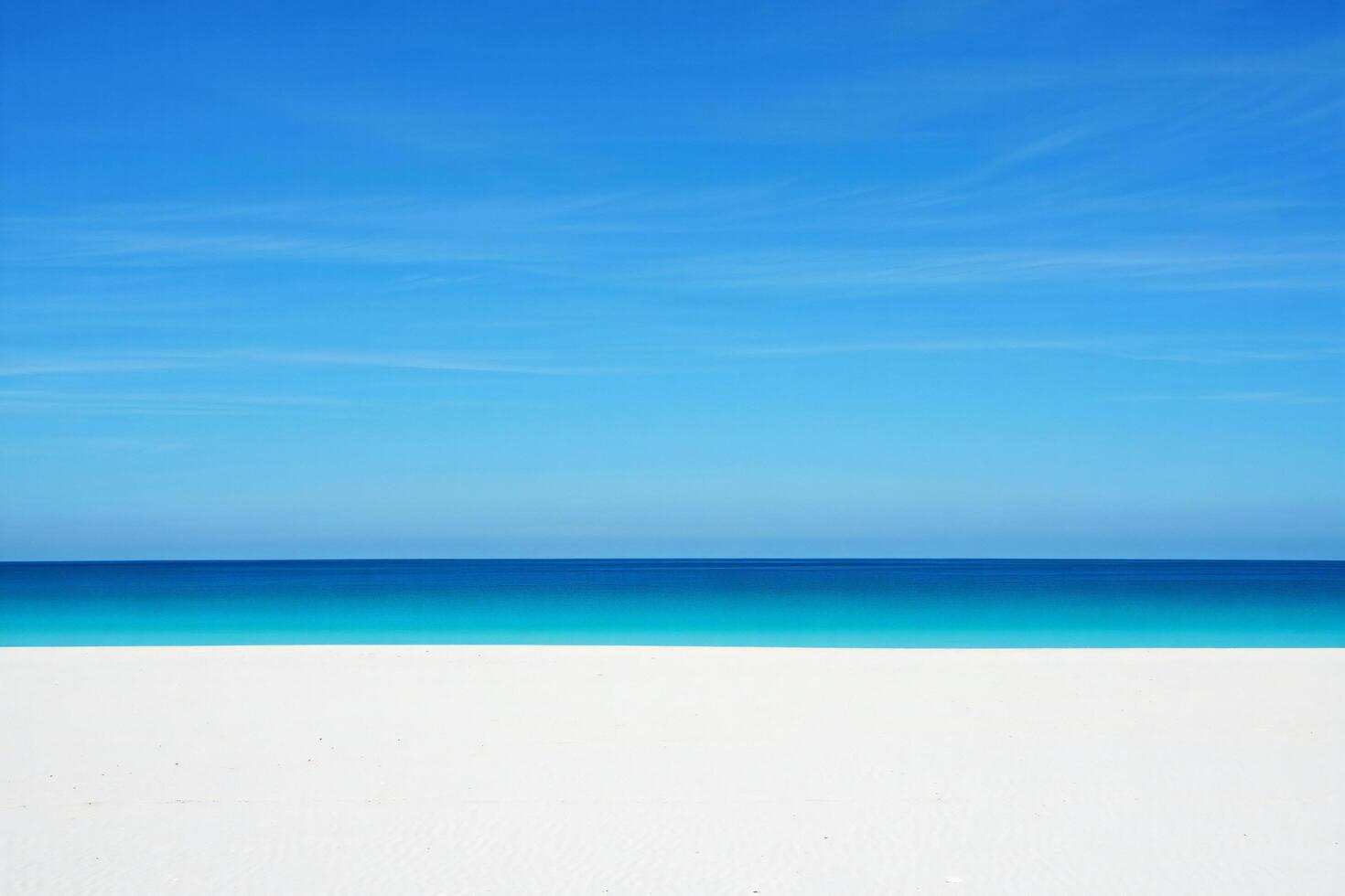 Beach Background Serene Tropical Beach Scene Azure Ocean White Sand Blue Sky photo