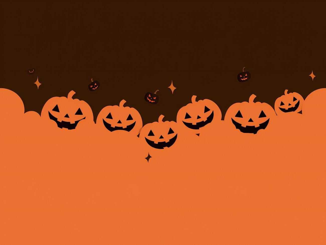 Halloween Background Spooky Halloween Jack o Lantern Background Design with Orange and Brown Color Scheme photo