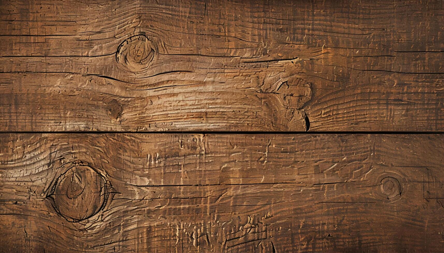 High-resolution close-up of aged rustic wooden planks showcasing natural grain patterns and knots photo