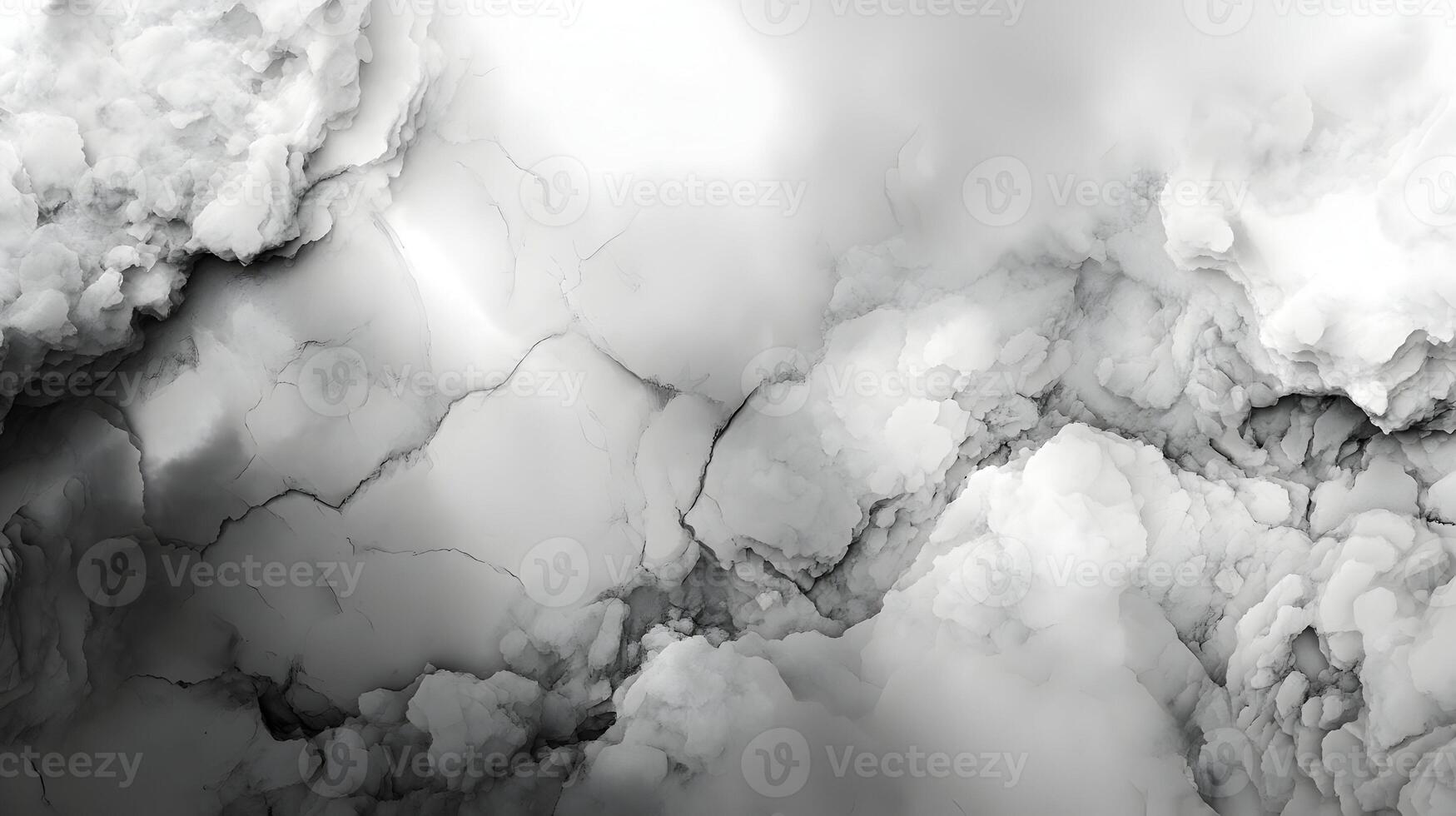 Ethereal realms a monochromatic dance of smoke and clouds blending seamlessly into a surreal vista photo