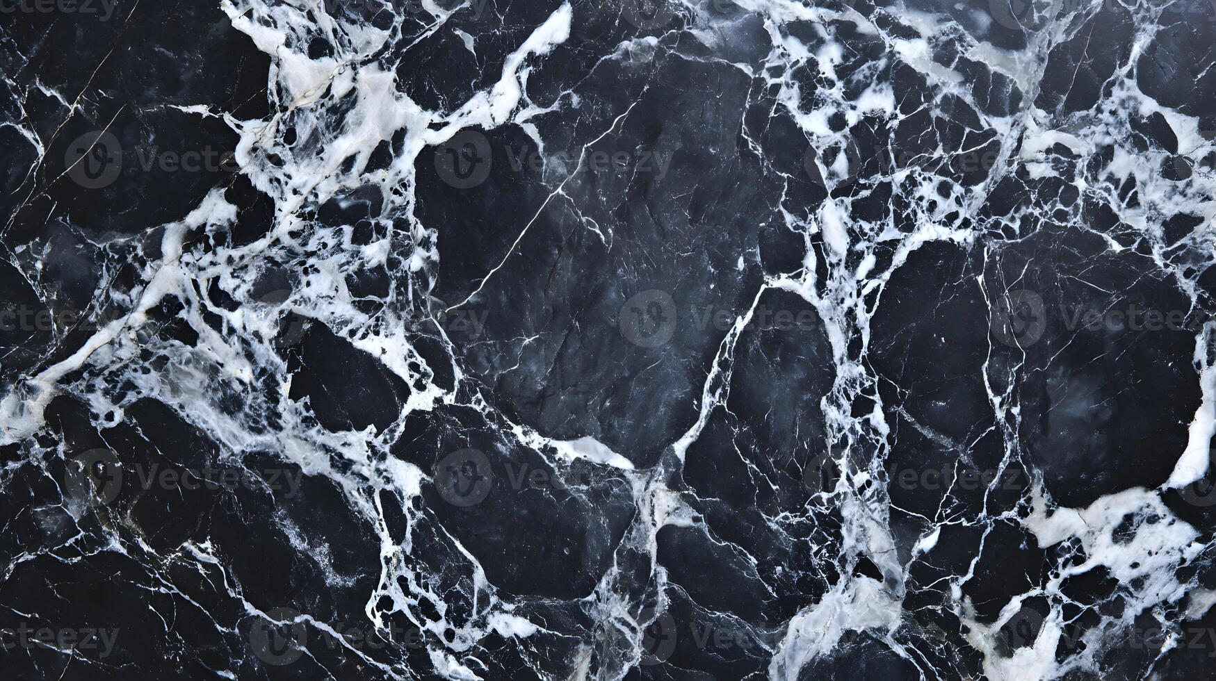 Luxurious black marble texture featuring intricate white veining creating a sophisticated pattern style photo