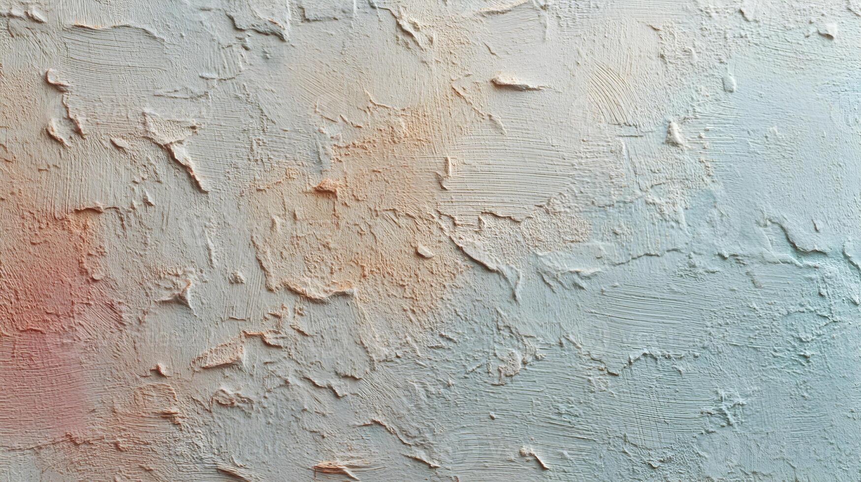 Textured paint creates a serene and dynamic composition with soft hues of peach and blue shades background photo