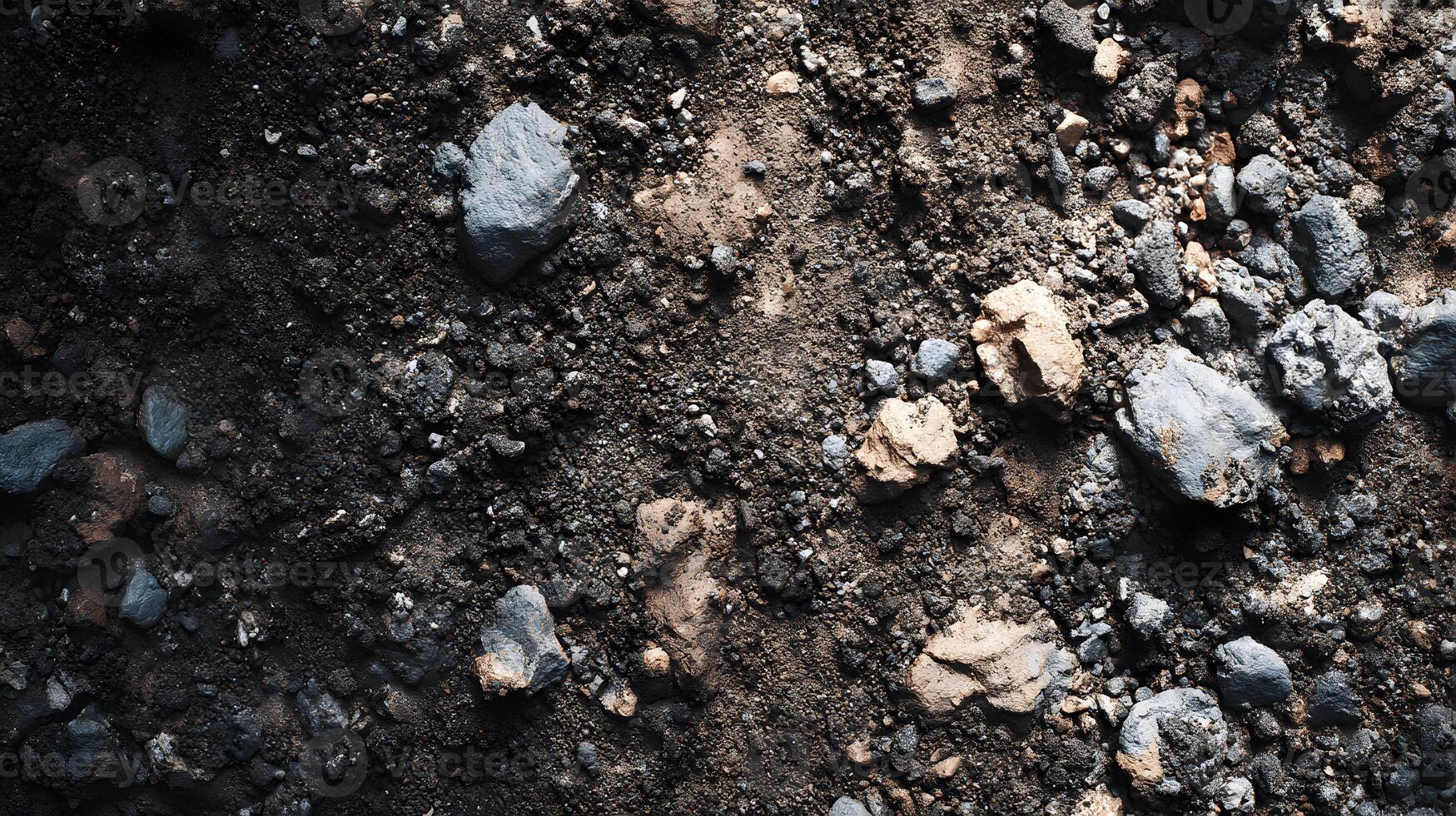 Textured earth surface revealing the geological tapestry a detailed view of rugged terrain photo