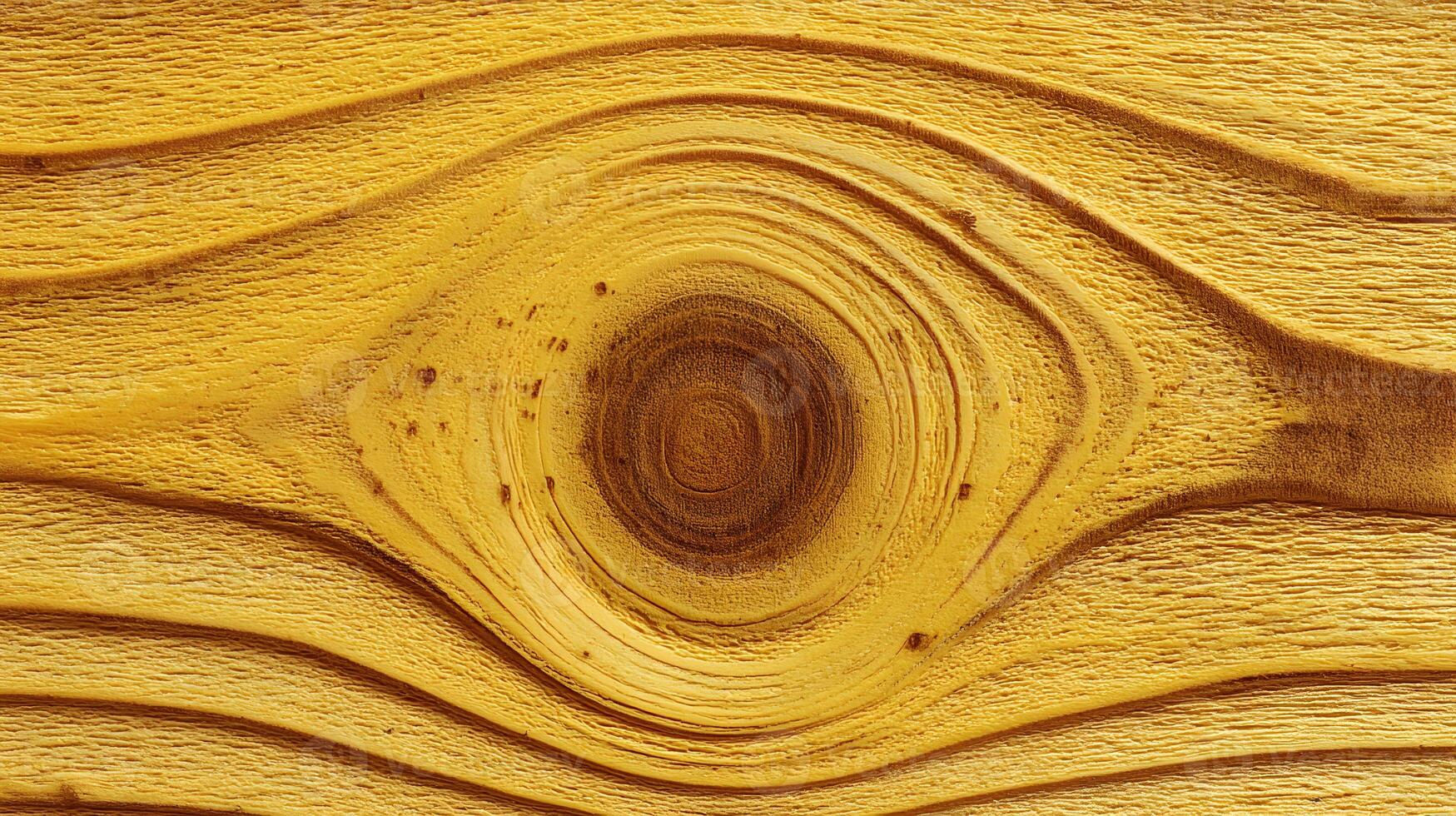 Abstract closeup of a textured wooden surface featuring a natural knot, creating organic patterns photo
