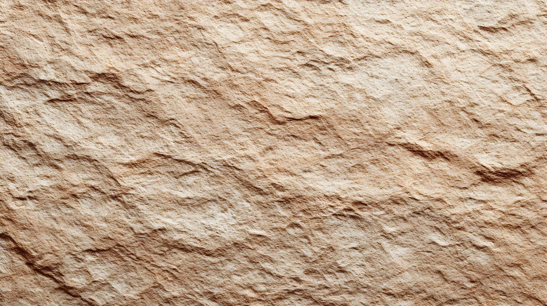 Texture of rough stone surface in warm beige tones creating a natural earthy pattern background photo