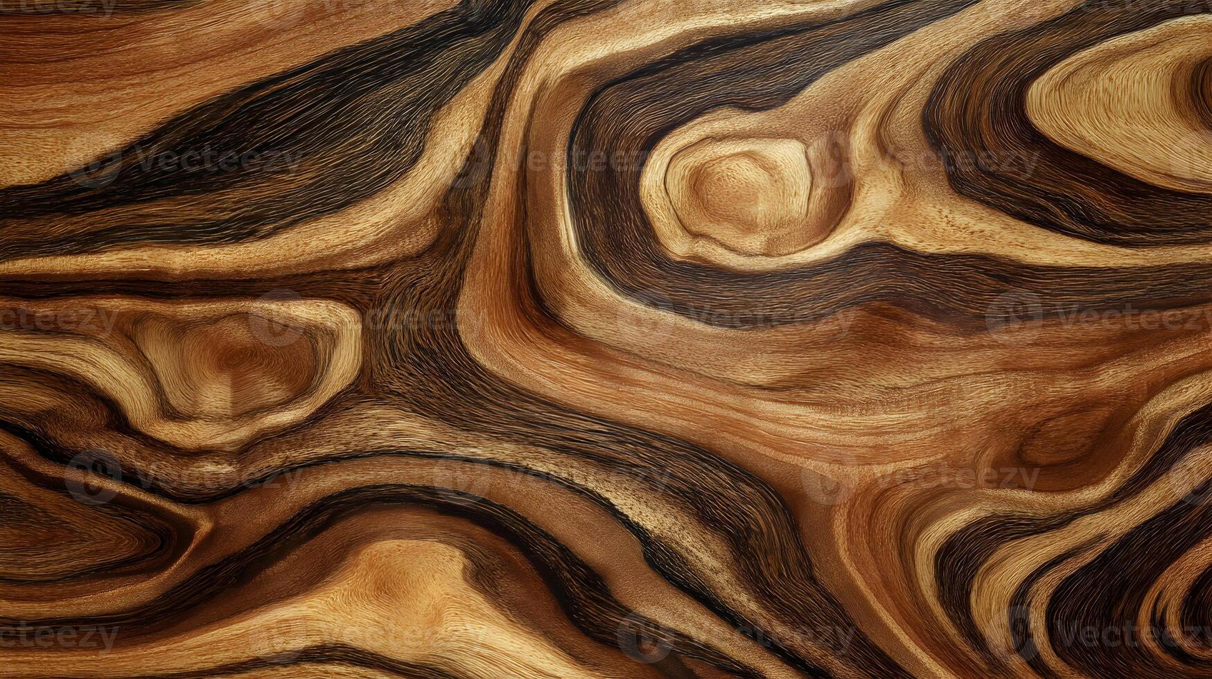 Abstract Wood Grain Pattern in Warm Tones of Brown and Black with a Swirling Texture photo