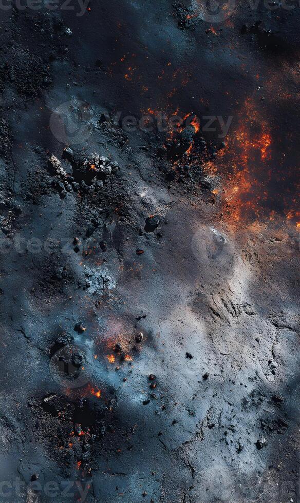 Mystic textures unveil an abstract canvas of fiery hues intermingling with icy depths creating visual poetry photo