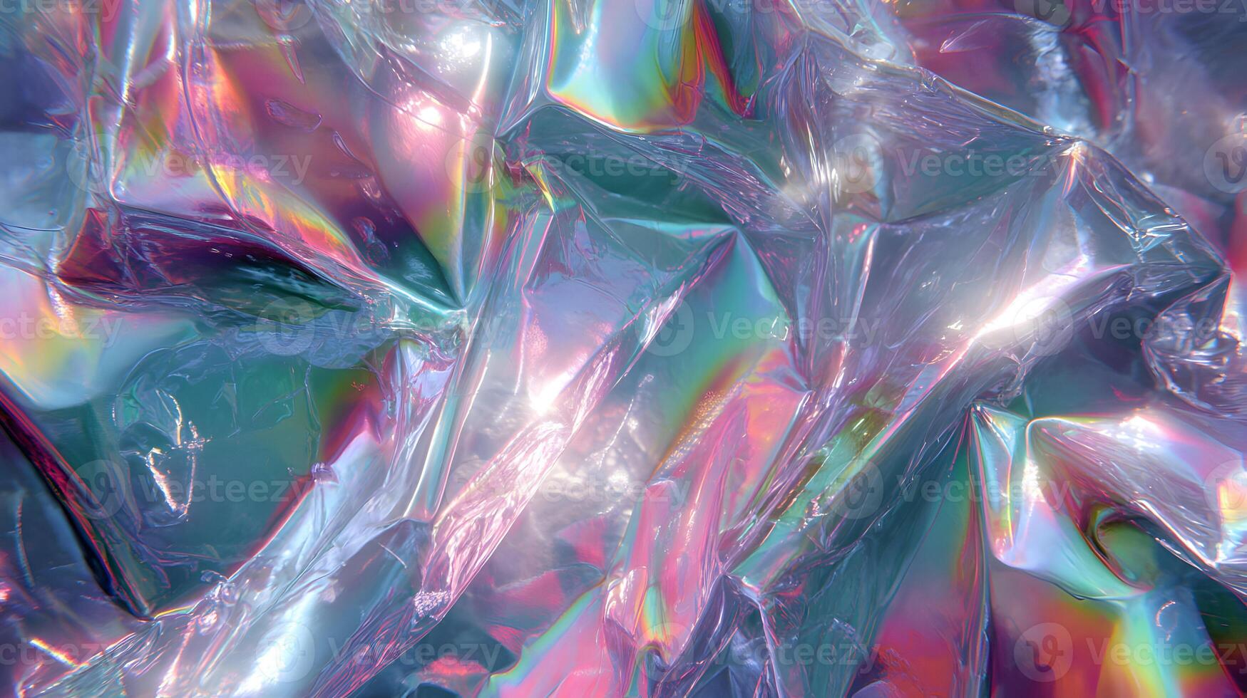 Iridescent Reflections on Plastic Sheeting A Captivating Dance of Light and Color Surface Texture photo