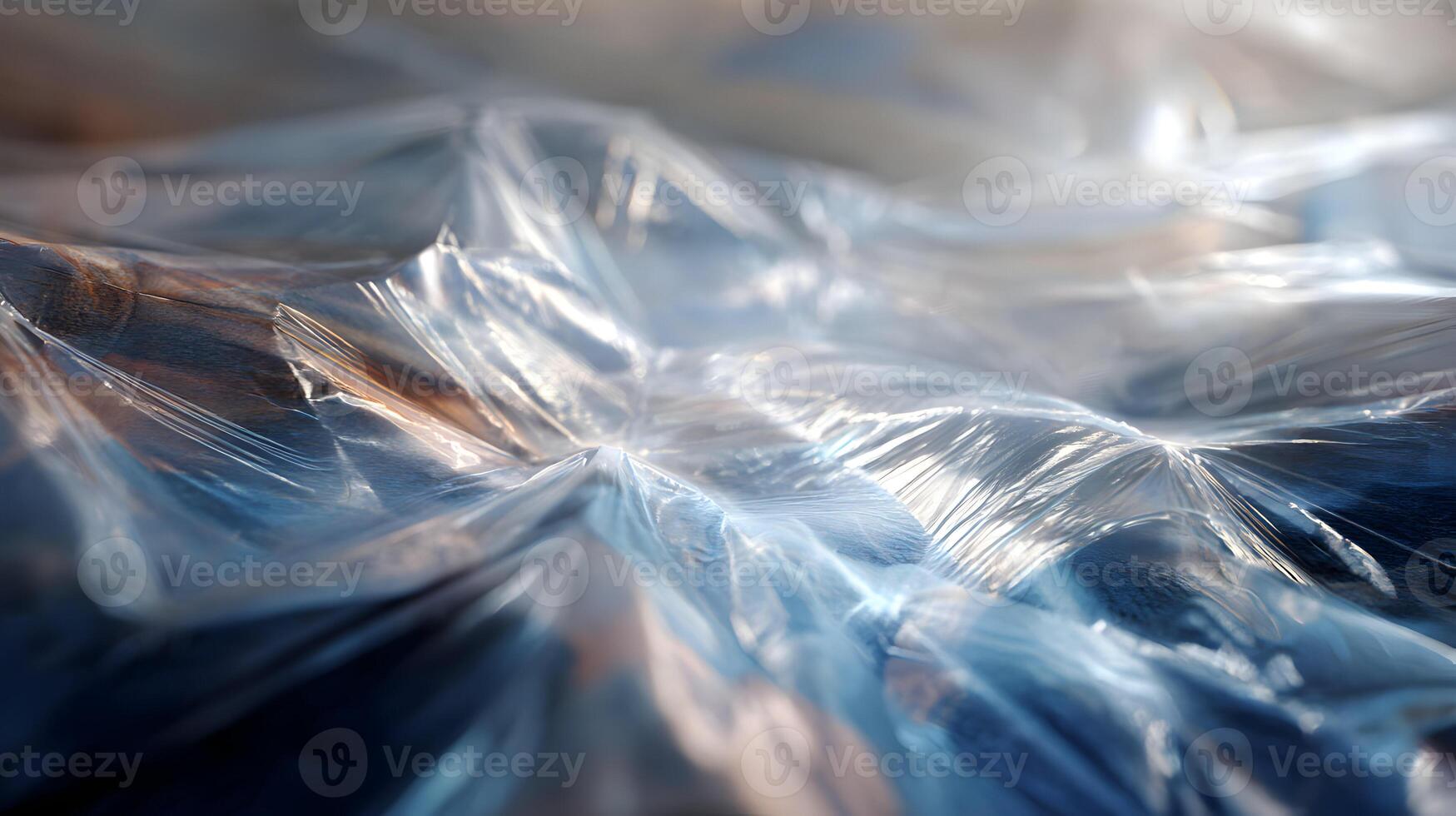 Abstract shimmering plastic texture creating a visual effect of fluidity and motion surface photo