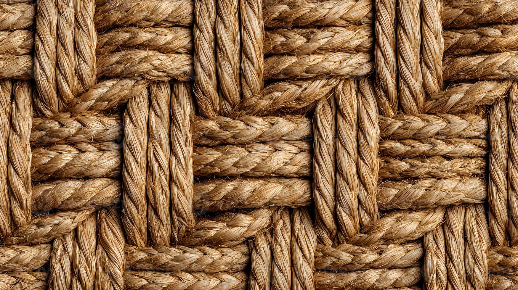 Woven rope texture creating an intricate background of patterns and shadows detailed close up shot photo