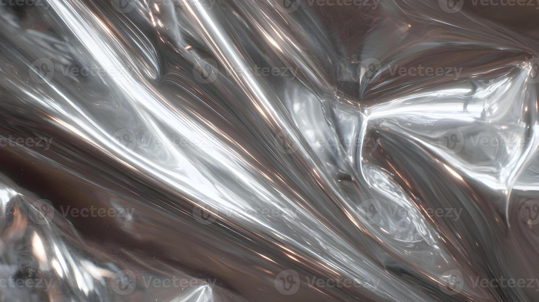 Elegant shiny silver fabric creating graceful folds and reflections with a luxurious smooth texture photo