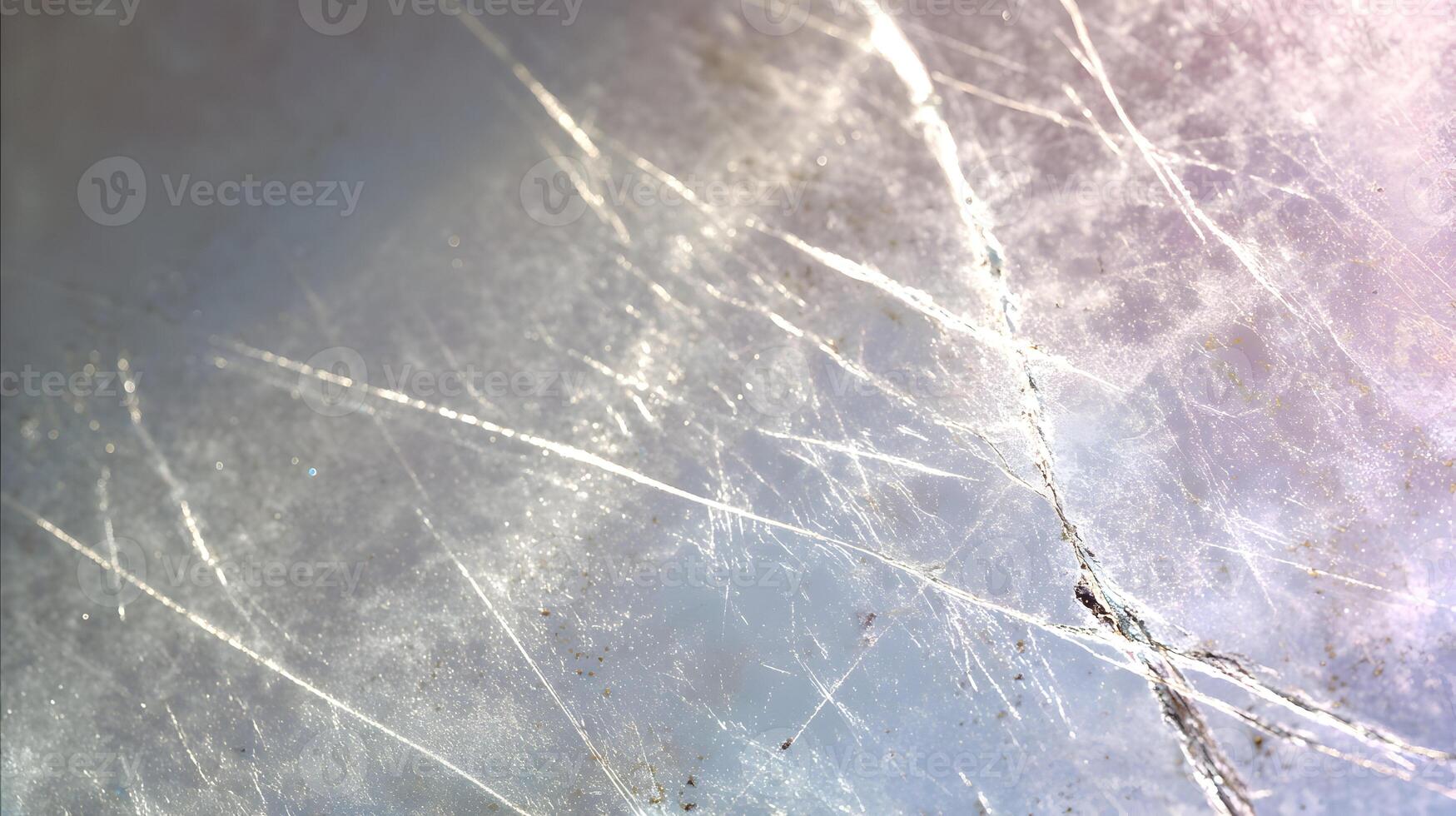 Macro Abstract Image Reveals Cracked Surface Texture with Silver Metallic and Light Violet Colors photo