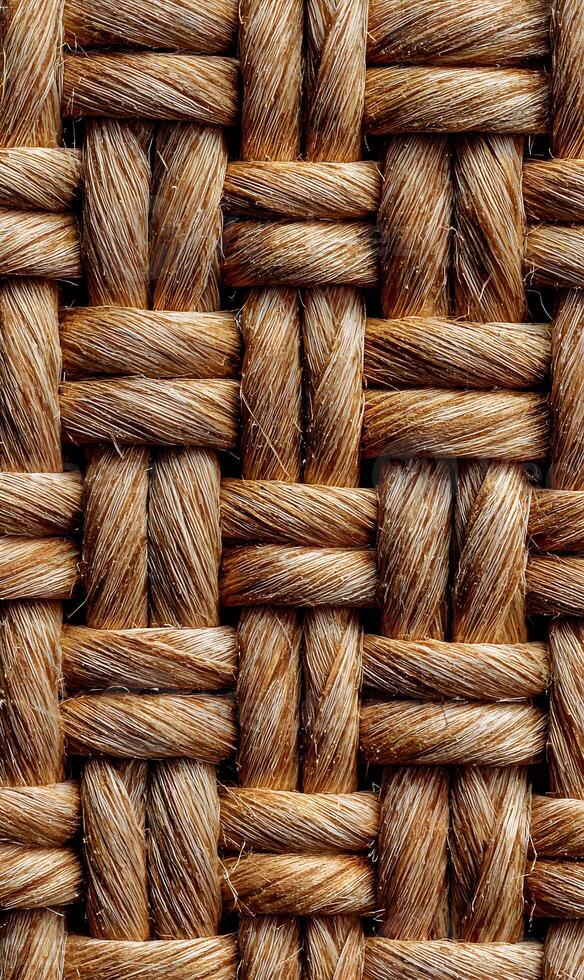 Woven texture showcasing natural fibers creating an organic pattern for backgrounds and design projects showcasing nature and sustainability photo