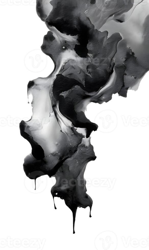 Abstract swirling monochrome design creating a cloudlike effect with gradients and flowing organic shapes on white canvas photo