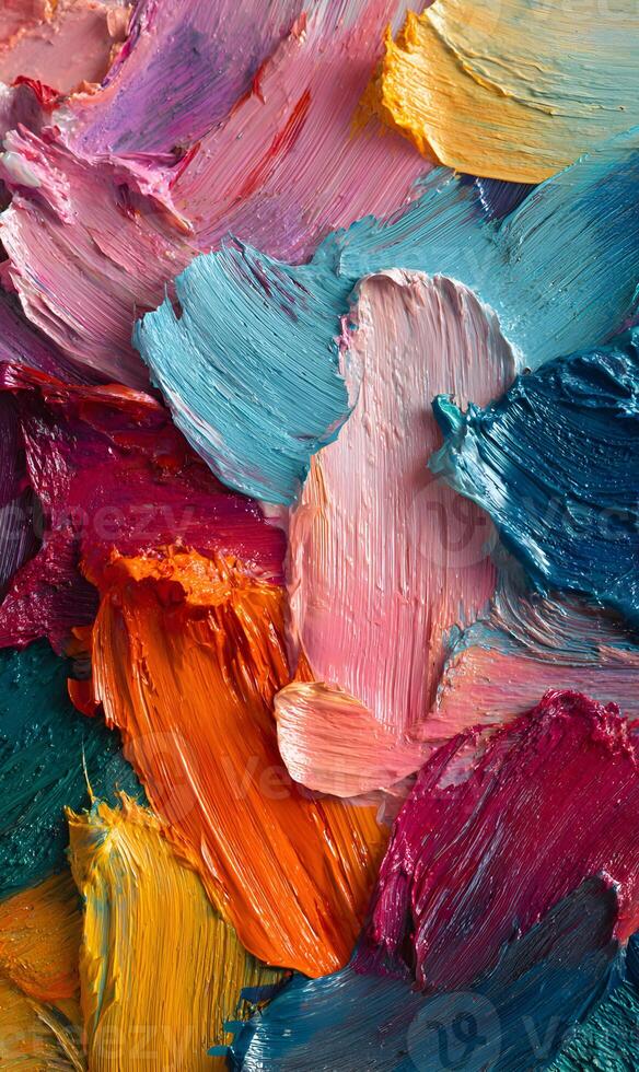 A captivating canvas of vibrant colors and textures creates an artistic and mesmerizing visual journey of beauty and depth photo