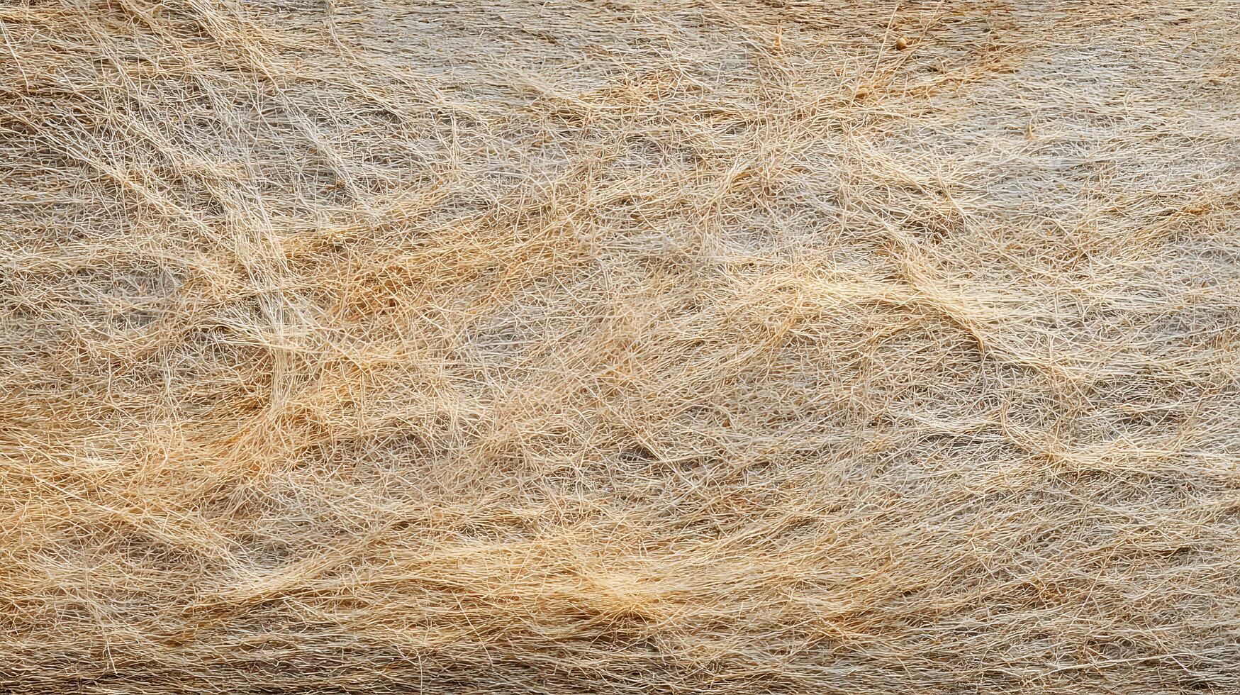 Natural textured background features woven coconut coir with fibers creating a unique organic pattern photo