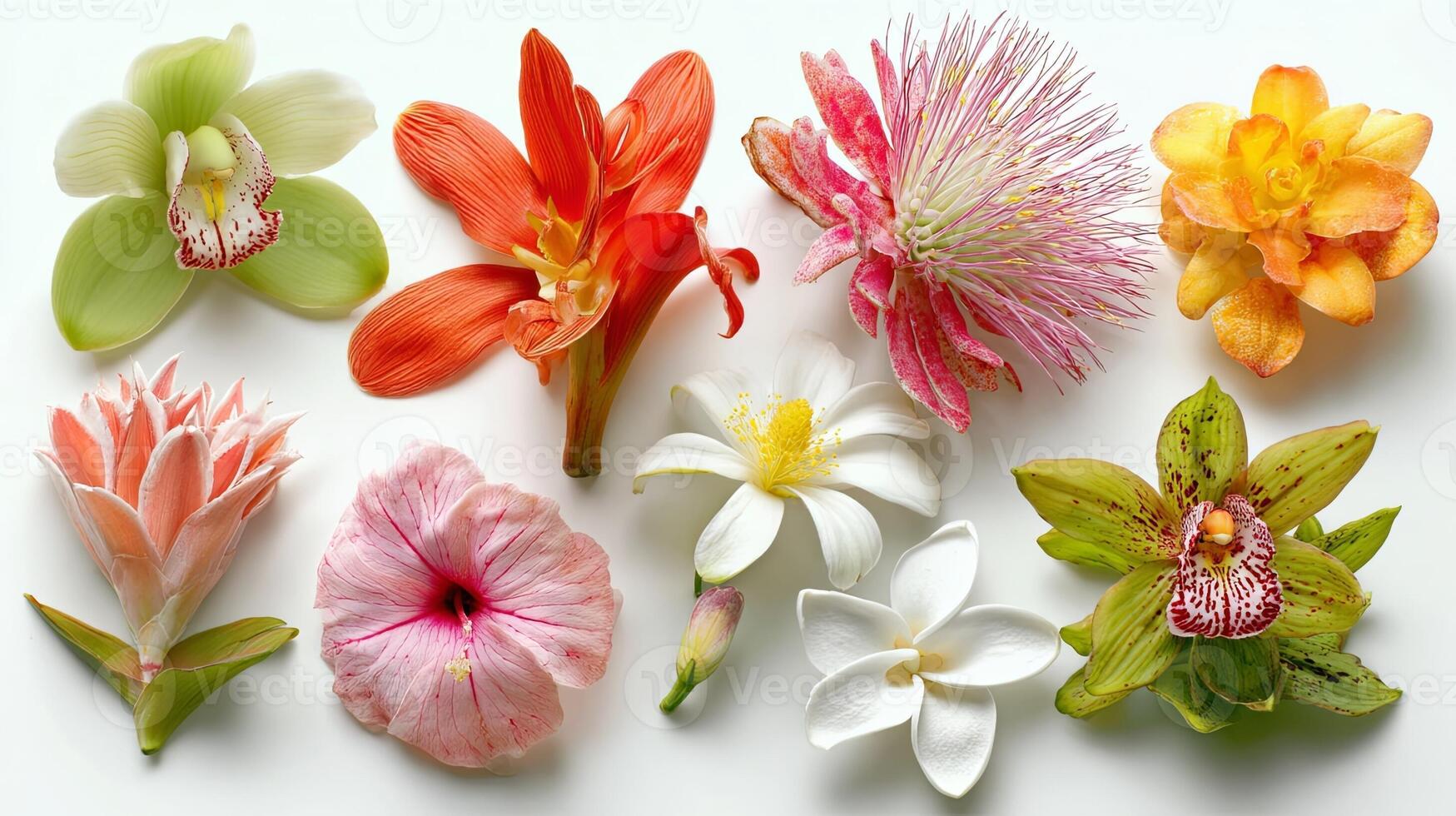 Beautiful Floral Arrangement on White Background photo