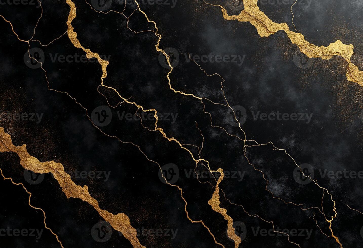 Black and gold marble texture with gold lines photo