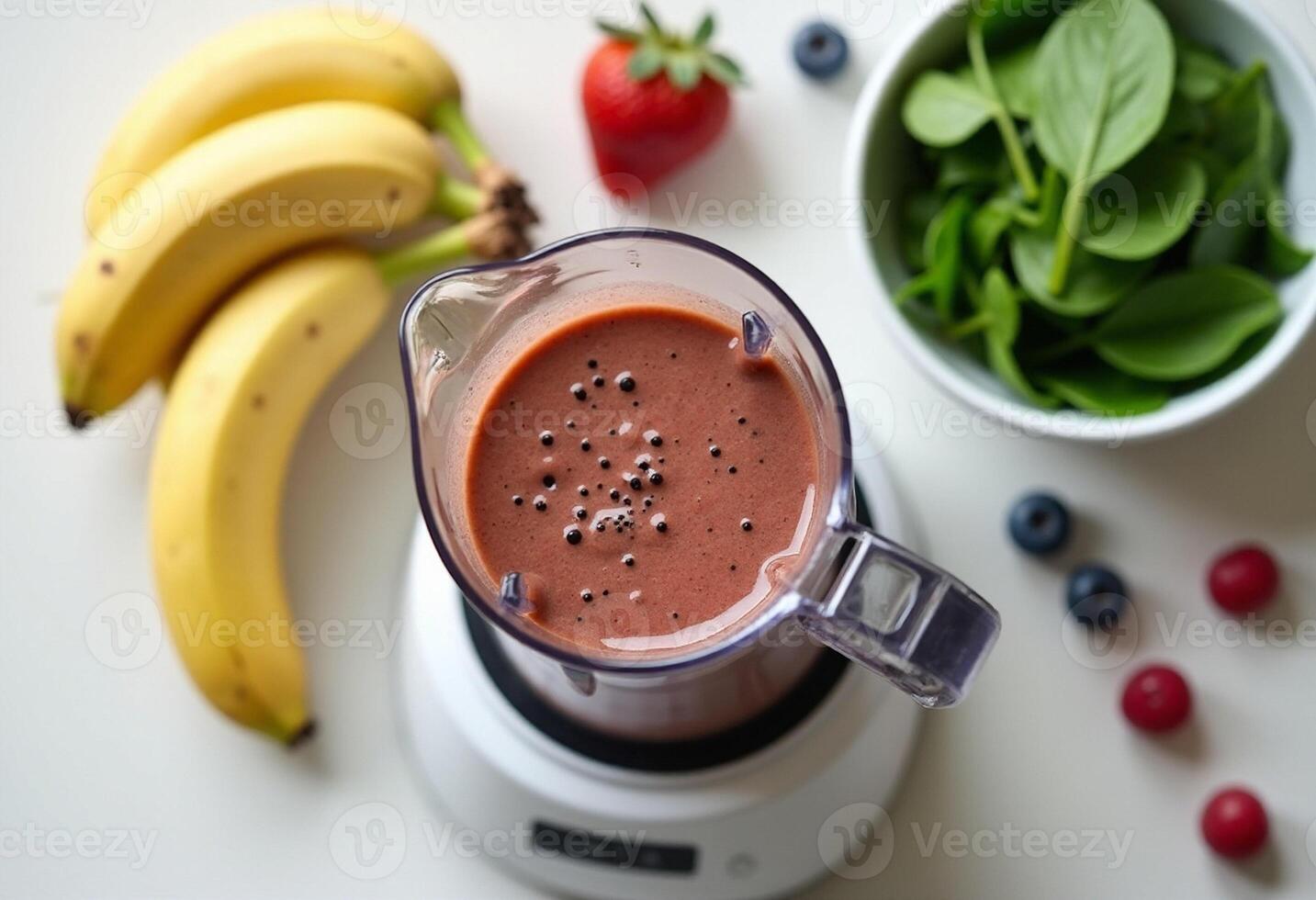 Pink Berry Smoothie in Glass photo