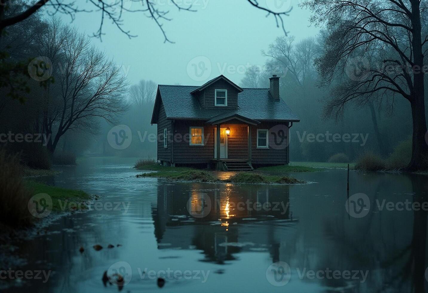 Forest and Home Merged by Flood photo