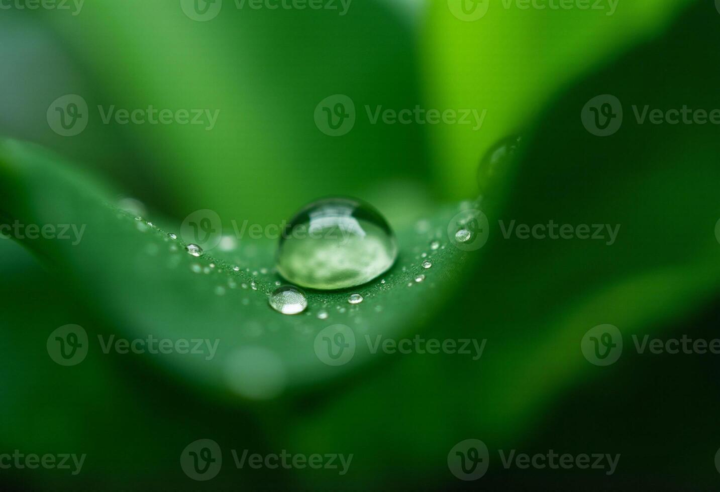 A drop of water on a leaf photo