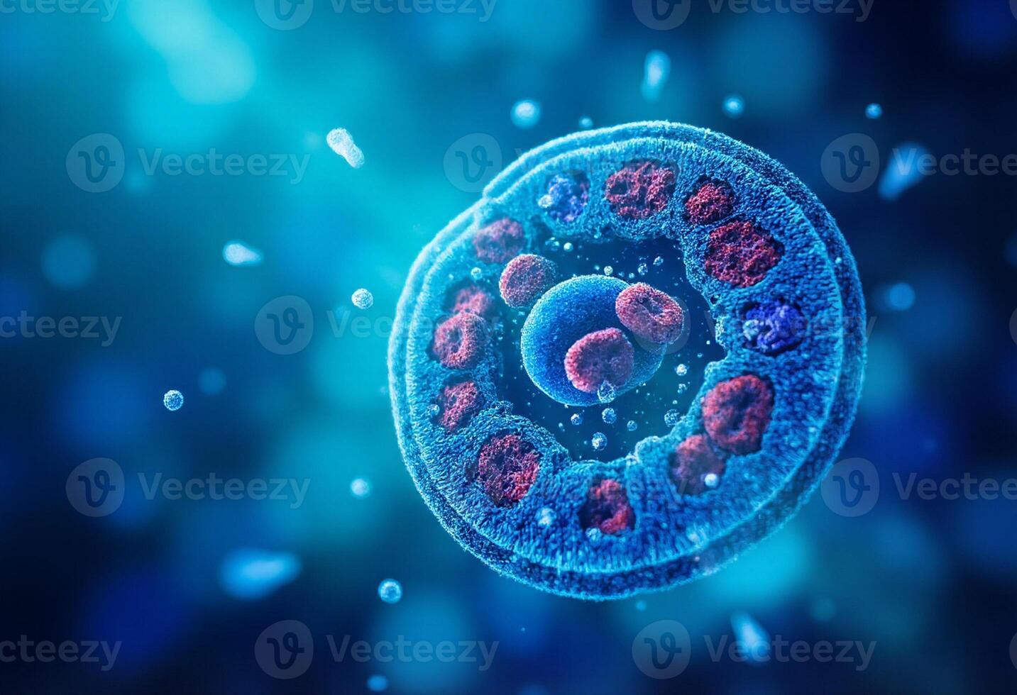 Virus Simulation in Depth Field photo