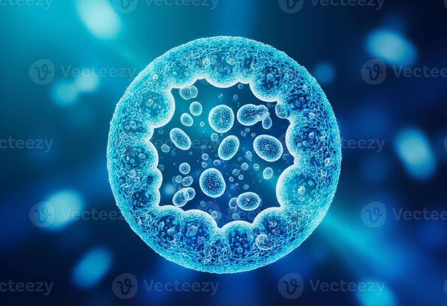 Pathogen Glow in Abstract Background photo