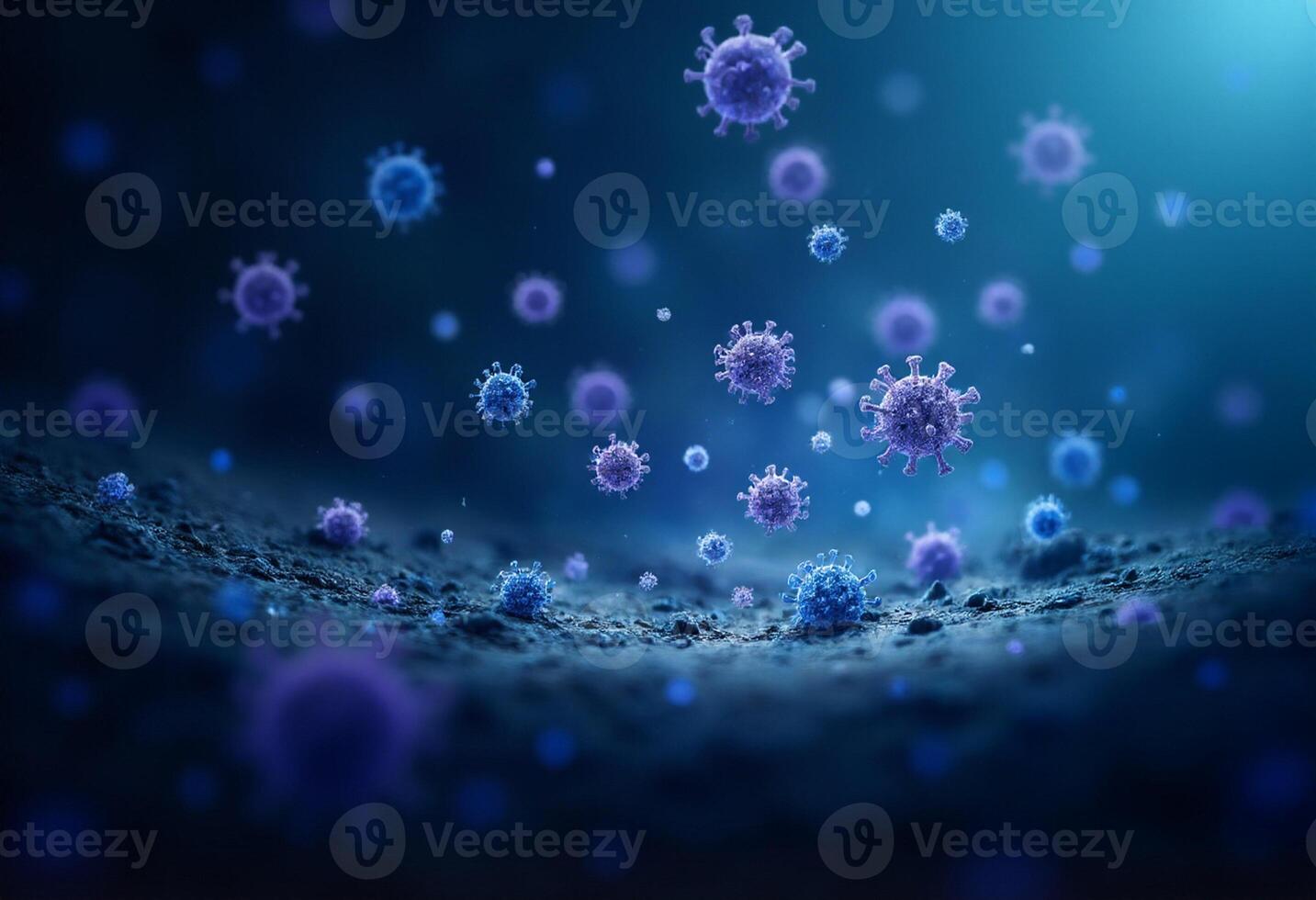 Glowing Germs with Purple Highlights photo