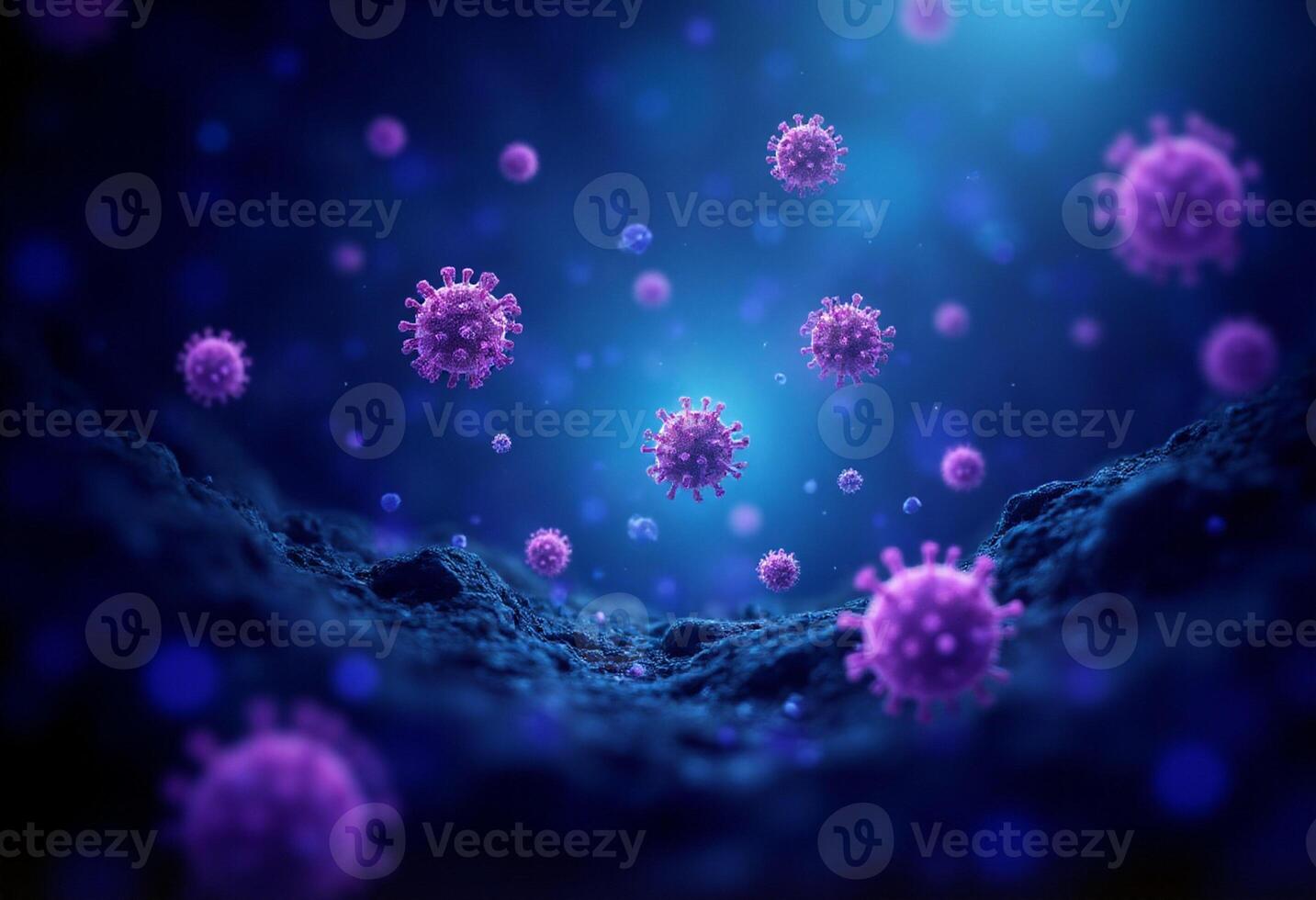 Floating Germs in Light Gradient photo