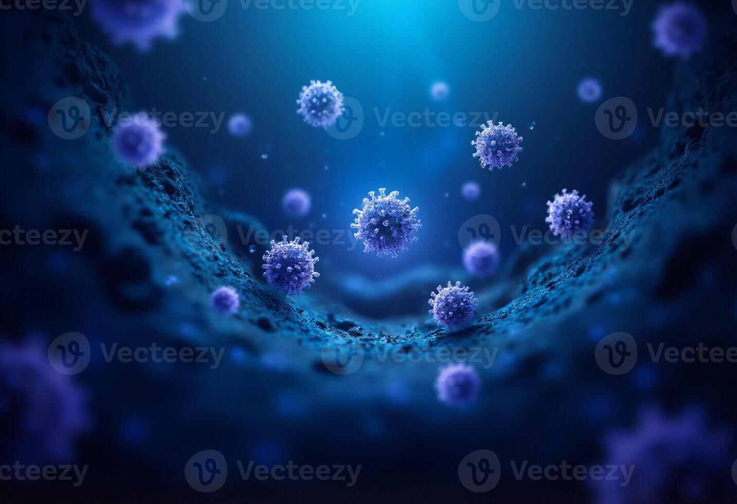 Infection Cells Moving in Space photo