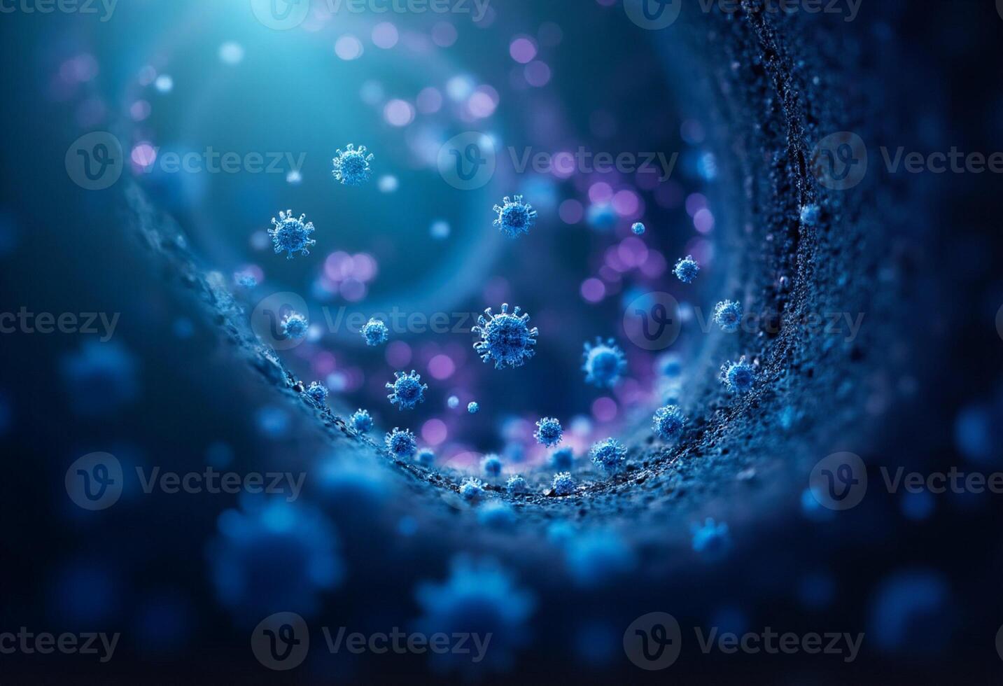 Colorful Virus Simulation with Depth photo