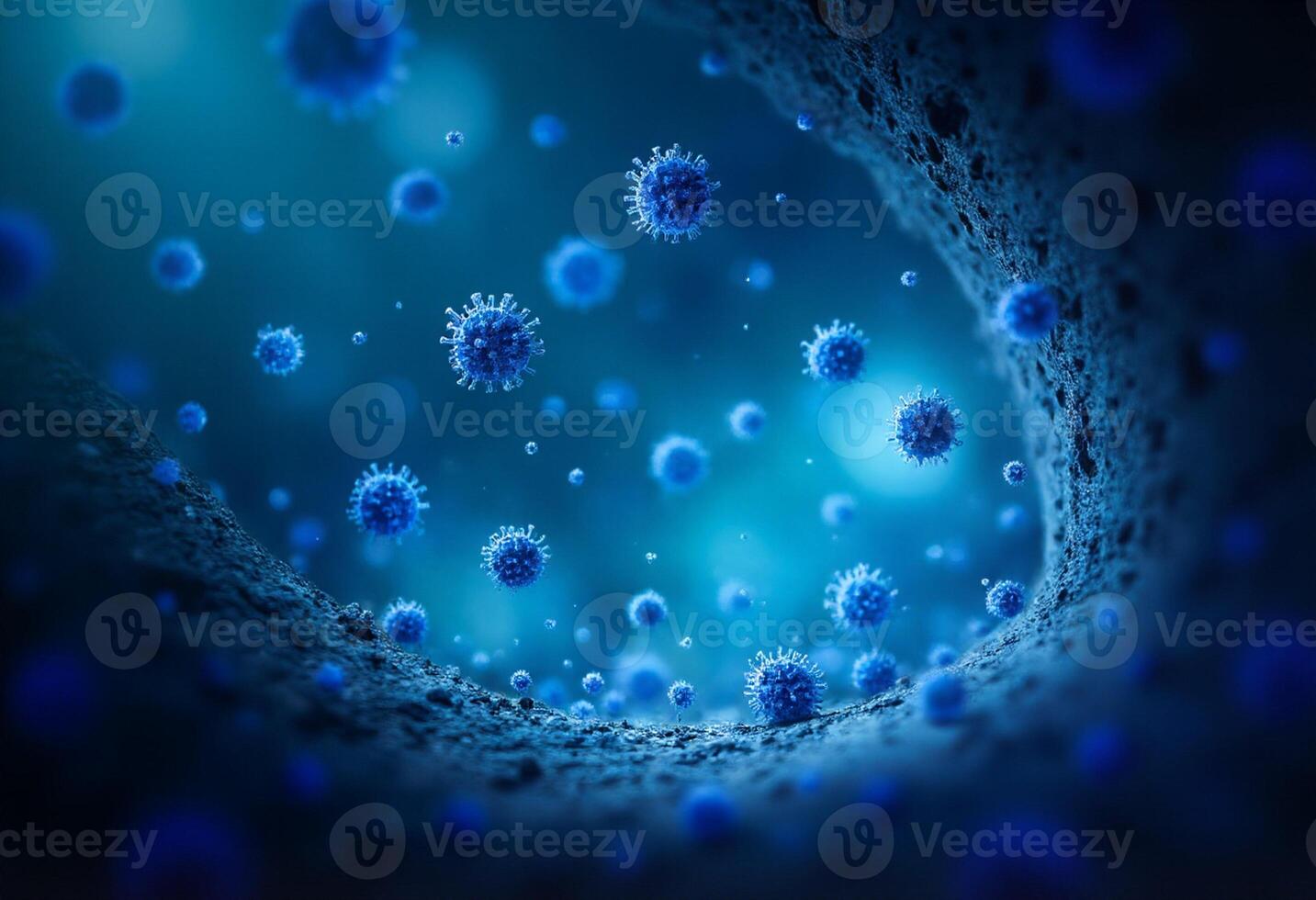Infection Cells on Digital Background photo