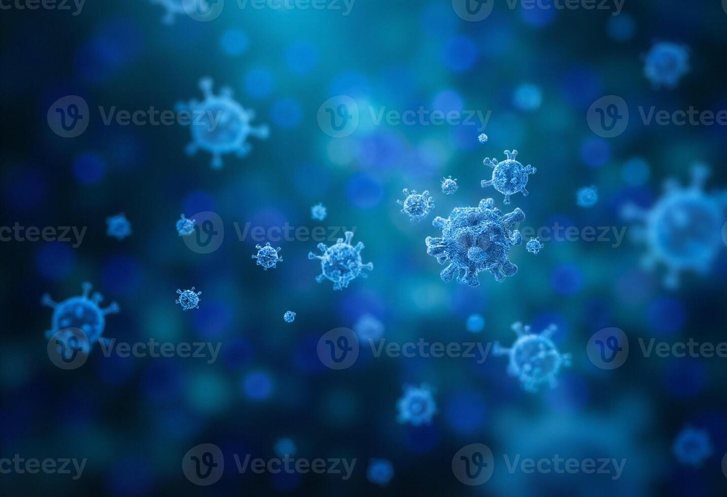 Floating Germ Cells with Glow Effect photo