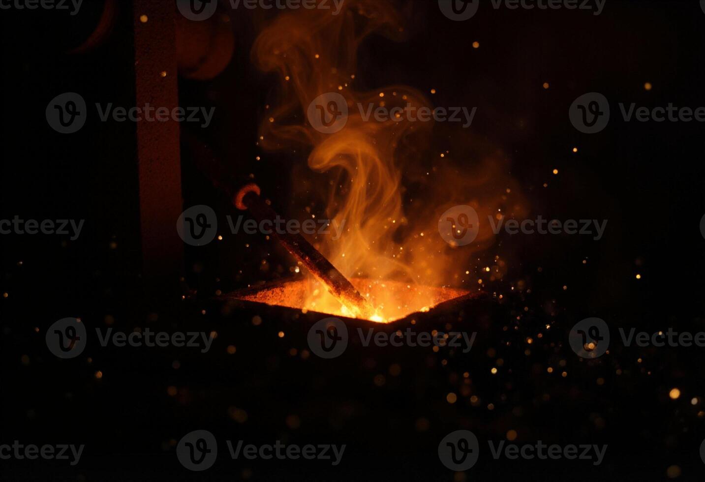 Ashy Terrain with Fire Glow photo