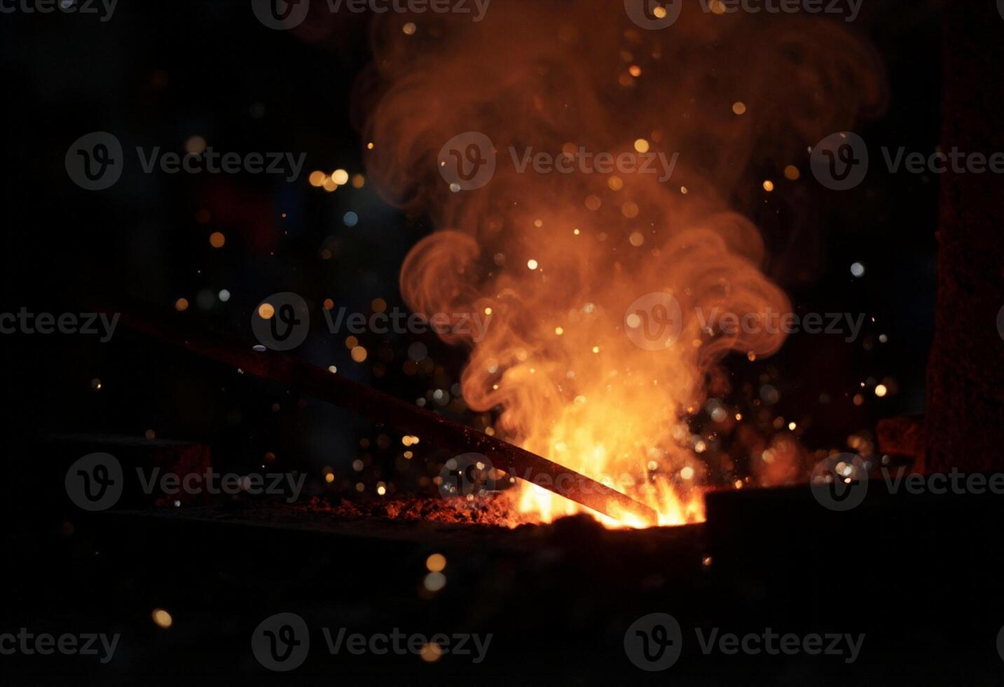 Fiery Blaze in Low Light photo
