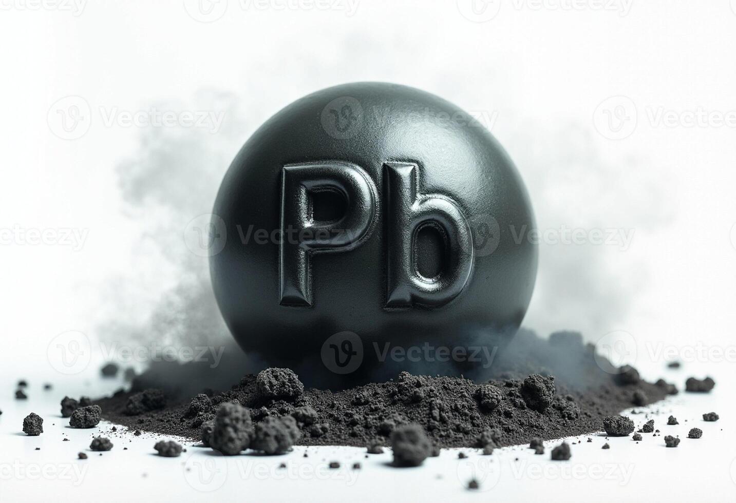 A black ball with the word pb on it photo