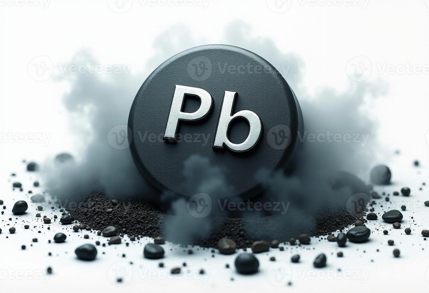 A black button with the word pb on it photo