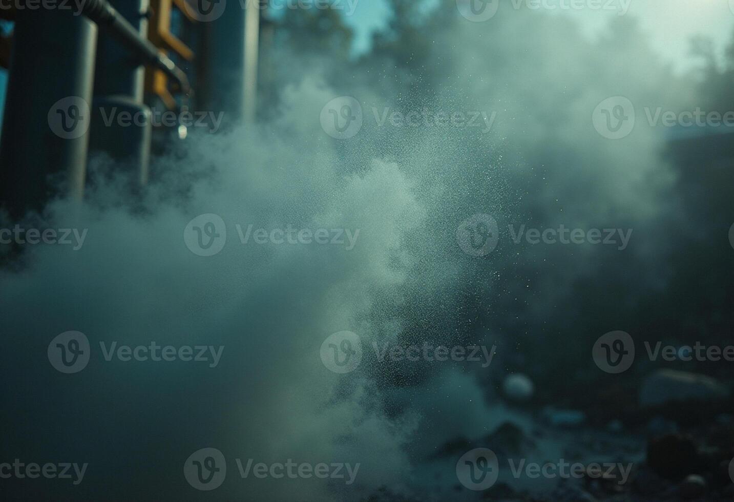 A close up of smoke coming out of a pipe photo