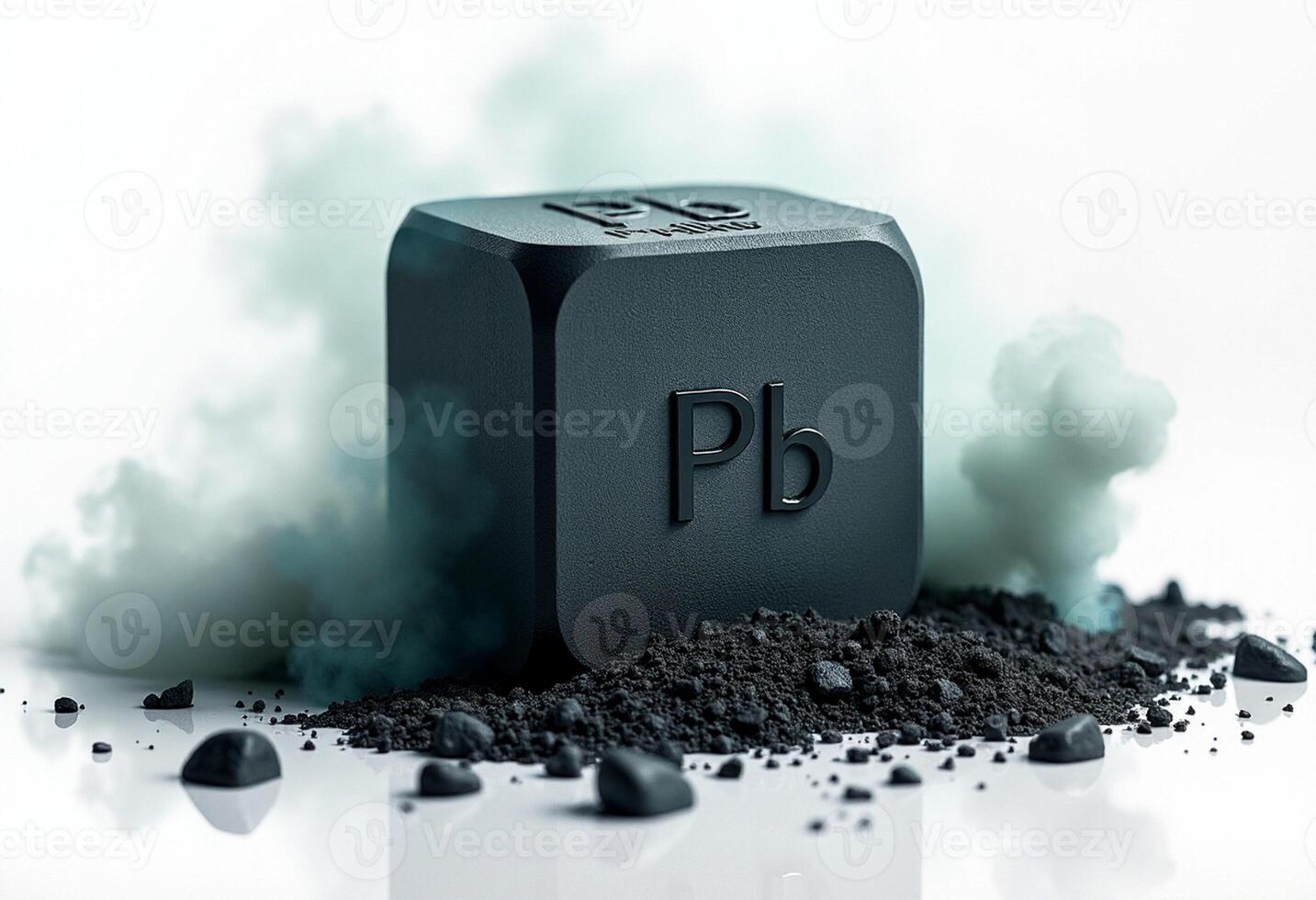 Lead Element Cube with Smoke Explosion photo