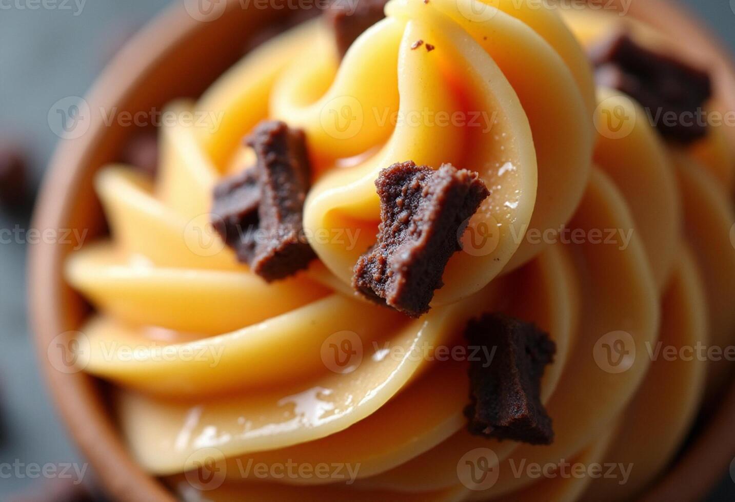 Dessert Topped with Chocolate Pieces photo