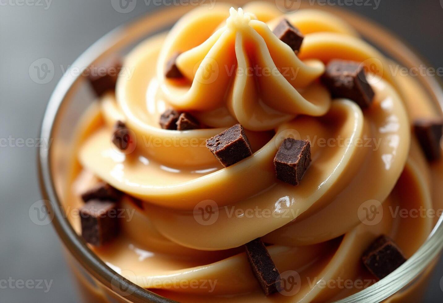 Closeup of Soft Cream Dessert photo