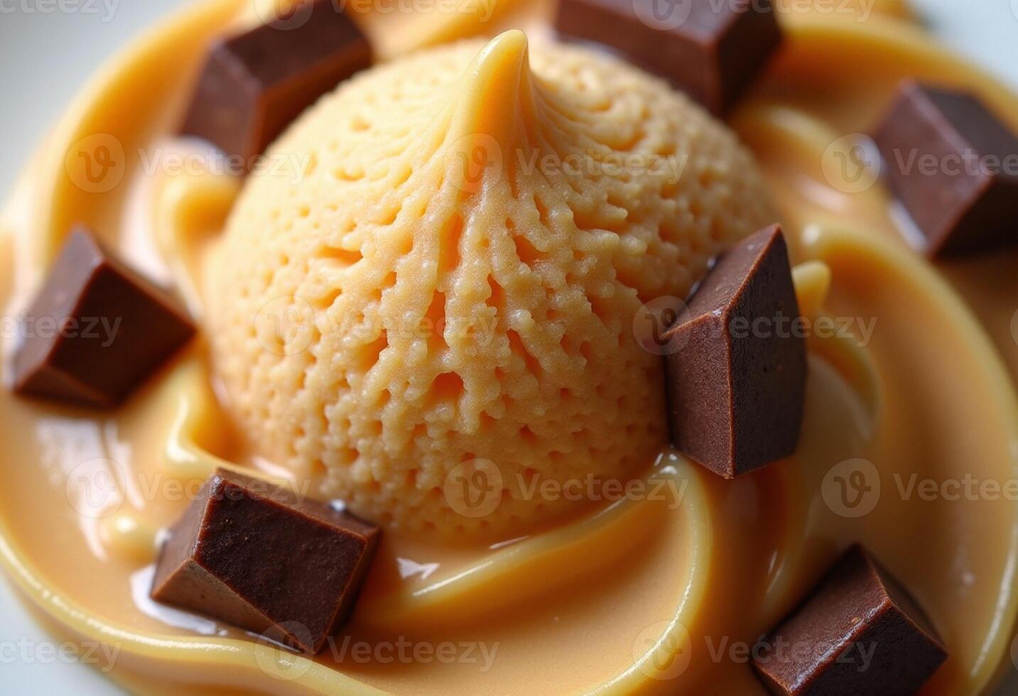 A white plate topped with a chocolate dessert photo