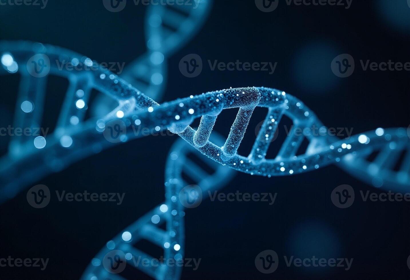 Wavy DNA in Science Style photo