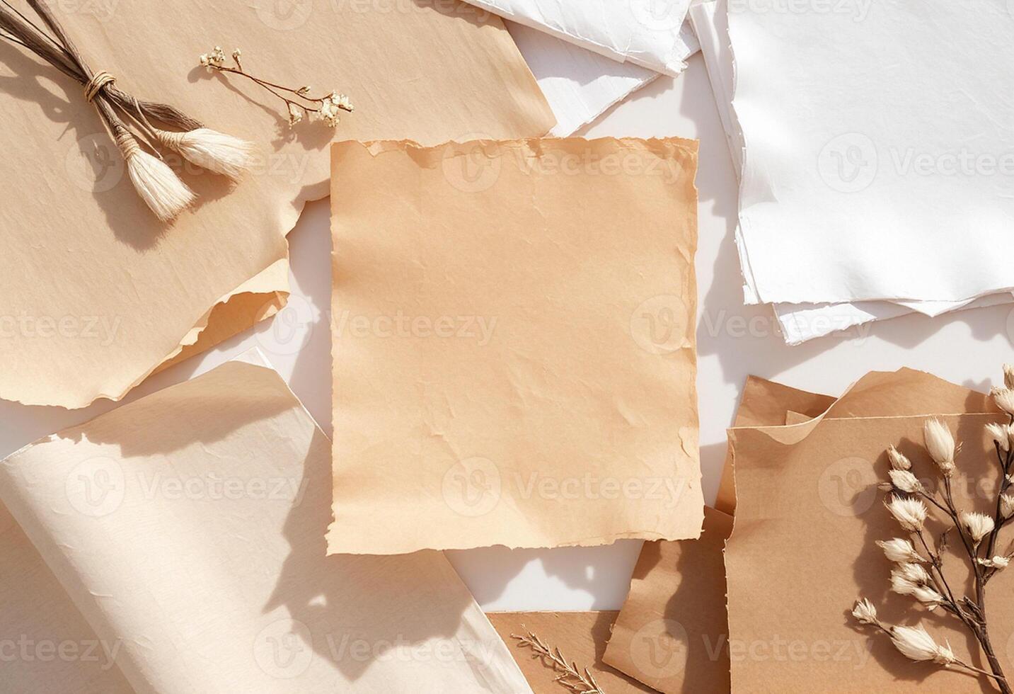 Ripped Paper Sheets with Depth photo
