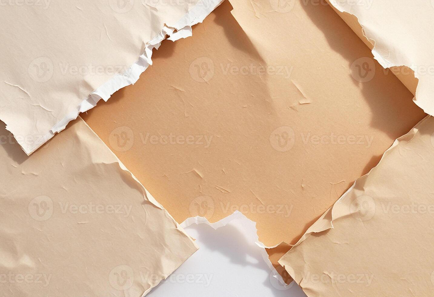 A piece of torn paper is shown in the middle of the wall photo