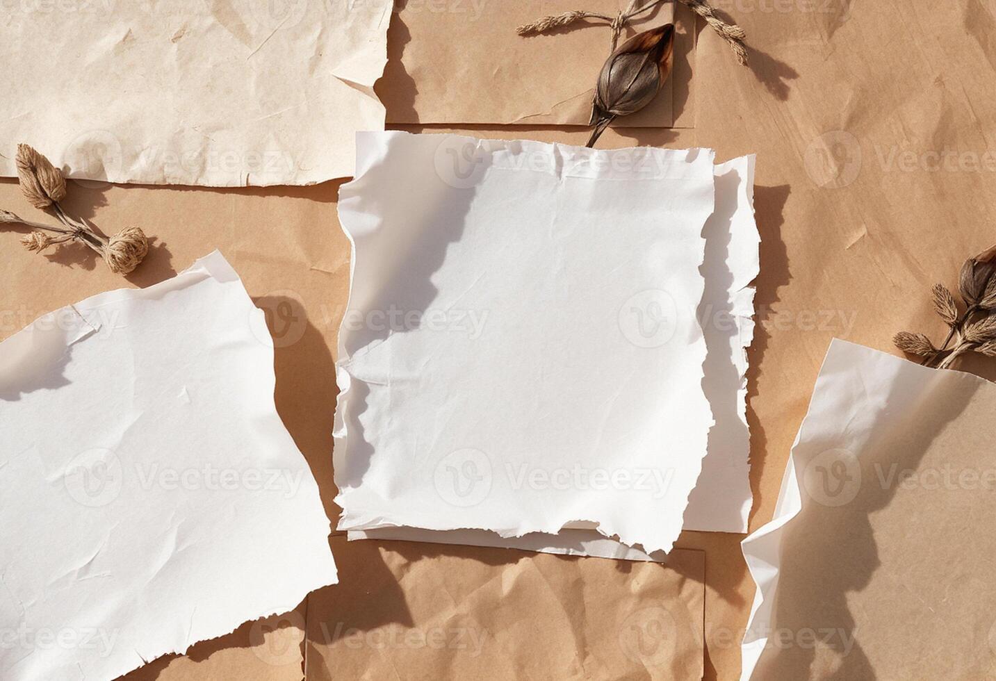 Vintage Ripped Sheet Composition photo
