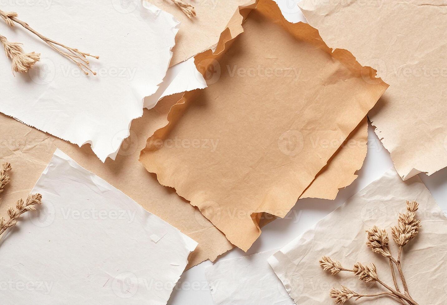 Soft Torn Corners Overlapping photo
