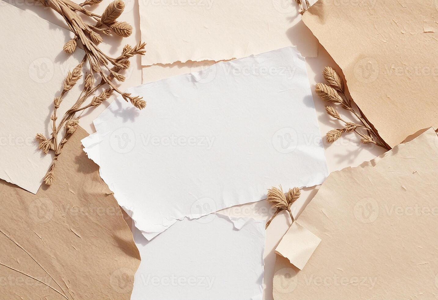 Neutral Tones with Ripped Edges photo