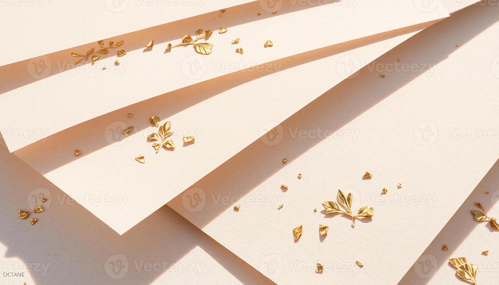 Gold foil on paper photo